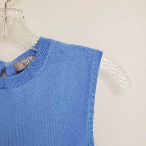 J. Crew Featherweight Cashmere-blend cropped sweater shell pale cerulean - Picture 2 of 10